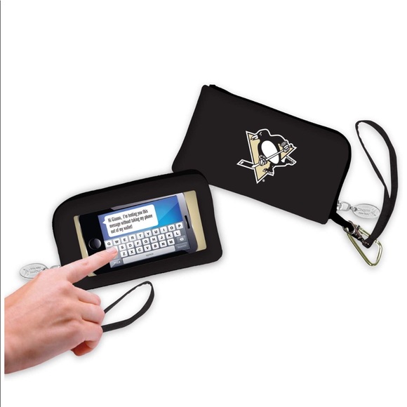 Charm14 Pittsburgh Pens Cell Wristlet Wallet - Picture 4 of 5